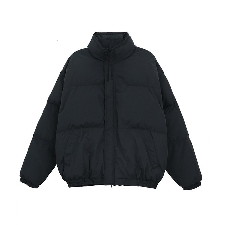 Fog Essentials Coats Autumn and Winter Double-Line Simple Solid Color High Street Loose Cotton-Padded Jacket for Men and Women
