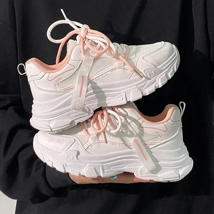 Churchf Churchf Shoes Female 2024 Autumn / Winter New Color Lace Platform Platform Small White Shoes Ins Tide Casual Sports Shoes Women