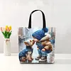 Boy And Dog-11CT DIY Stamped Cross Stitch Shopping Bag 40*40cm