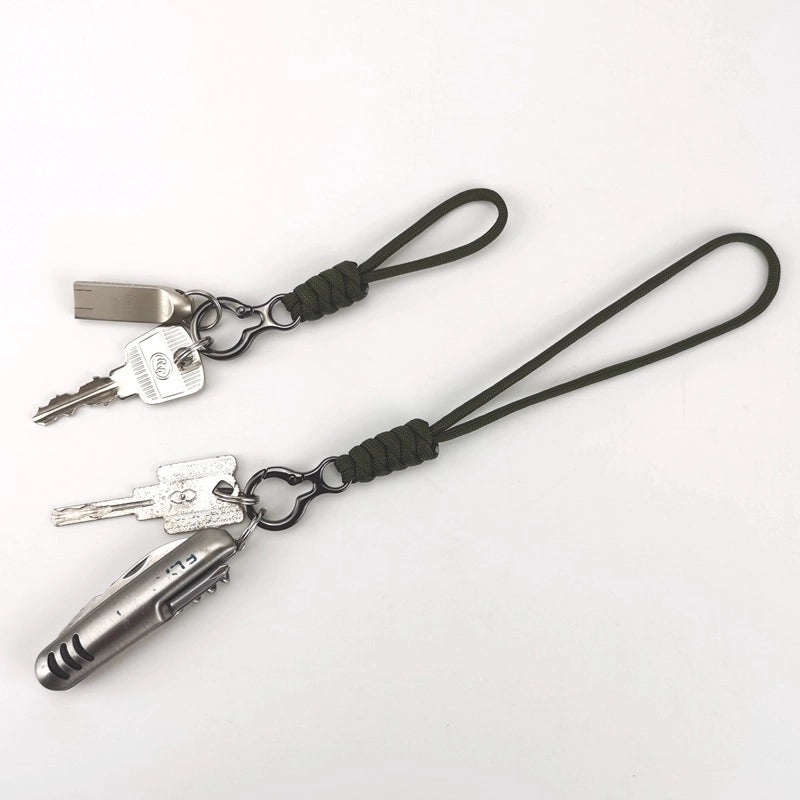 Key Chain 8-character Buckle Hand-woven Umbrella Rope Wrist Lanyard Racket Buckle Anti-loss Rope Car Household Tools Anti-loss