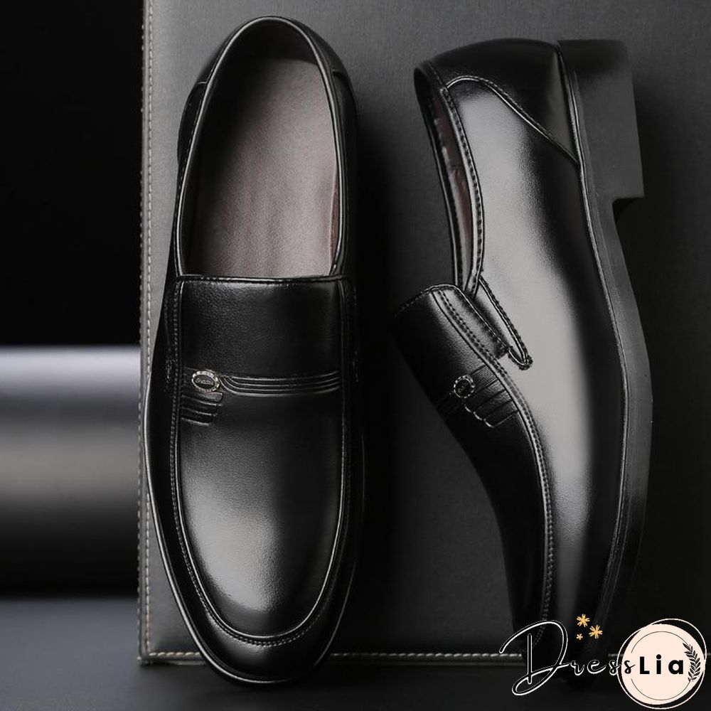 Men Leather Formal Business Shoes Office Work Flat Shoes Breathable Party Anniversary Shoes
