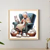 Old Lady Knitting Yarn-Full Round Diamond Painting 40*40CM
