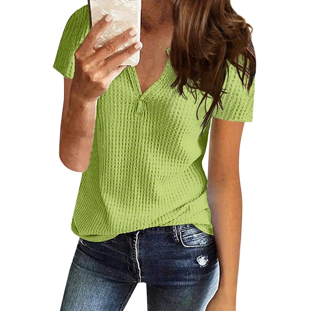 Uveng Clothes Mid-length Loose Casual Sleeved T-shirt Tops