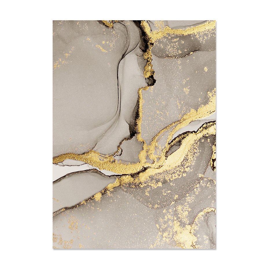 Framed drawing  Marble Beige Gold Abstract Wall Art Posters Luxury Canvas Painting Prints Pictures Modern Living Room Interior