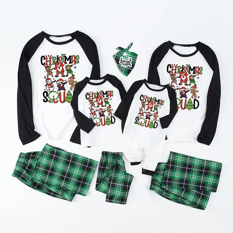 Dabbing Christmas Squad Family Christmas Pajamas