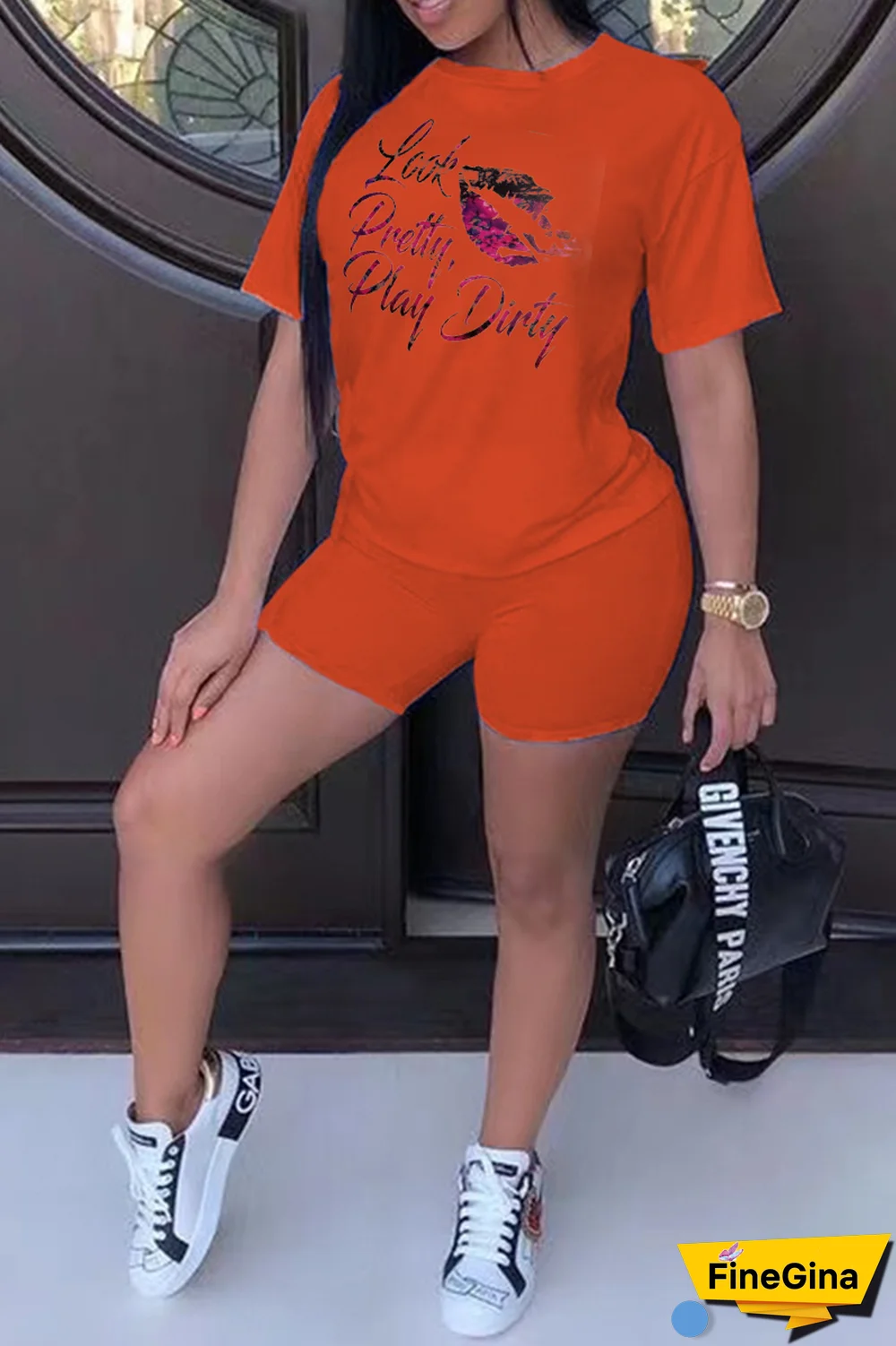 Black Casual Vintage Print Letter O Neck T-Shirts