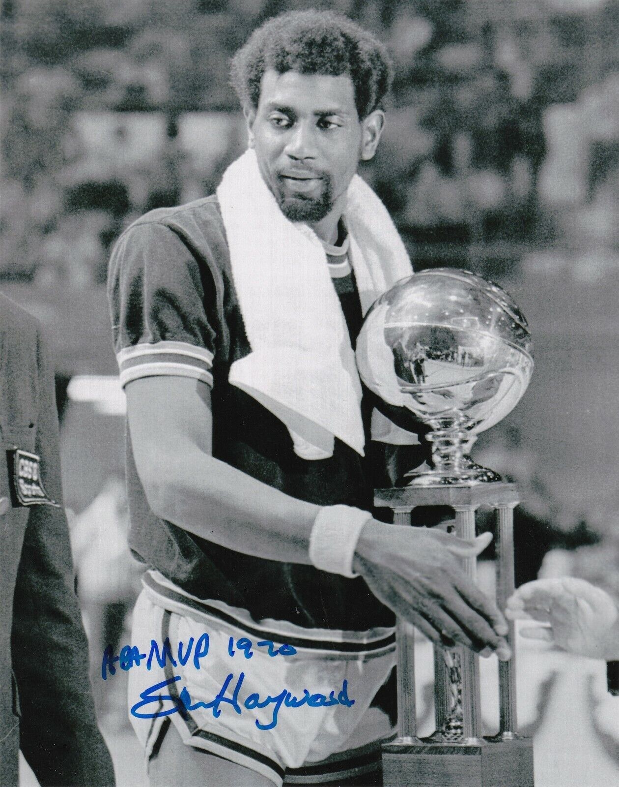 SPENCER HAYWOOD DENVER ROCKETS ABA 1970 ABA MVP ACTION SIGNED 8x10