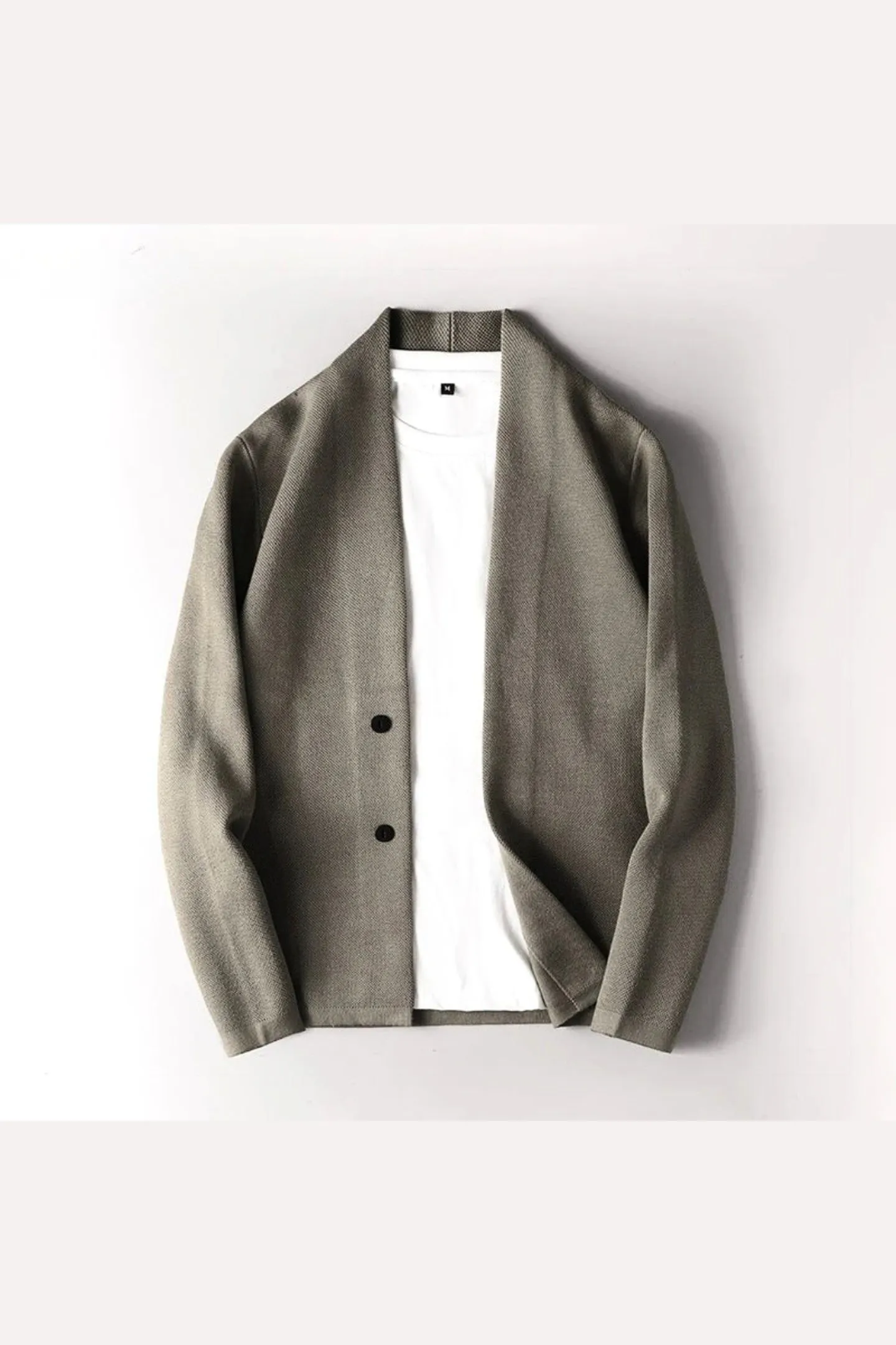 Men's Ribbed Knit Cardigan &ndash; Soft Button-Front Layering Piece