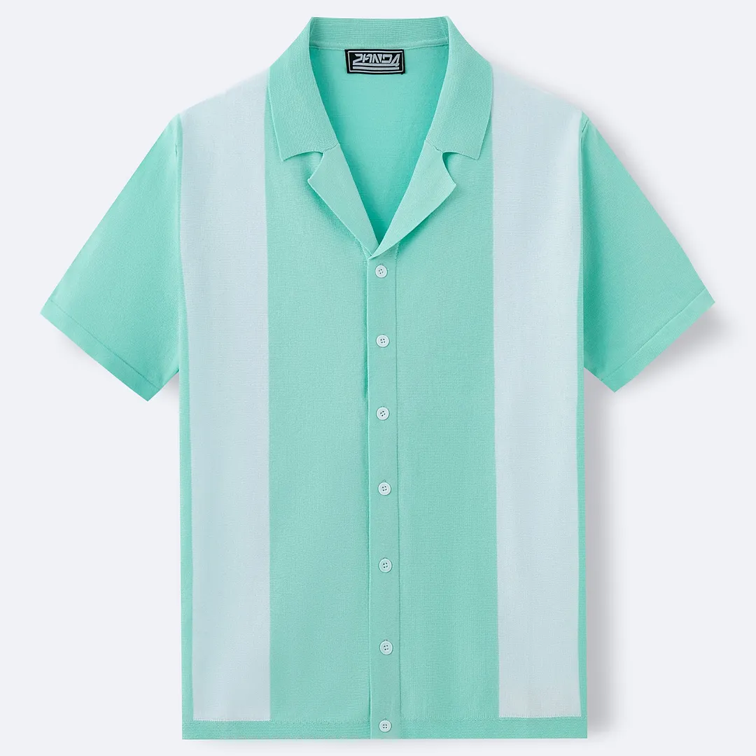 Uveng Uveng Men's Cardigan Knits Men's Sexy Shirts Collar Business Casual Polo Shirts
