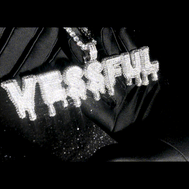 White Gold Custom Name Fashion Letter Dripping Wax Pendant-VESSFUL