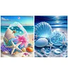 (2pcs) Beach Shells-11CT Stamped Cross Stitch 40*50cm(Bundle Sale)
