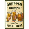 Group Therapy Sign Beer - Metal Tin Signs(8*12Inch/12*16Inch) - Bar