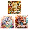 3PCS Crazy Cat Coloring Book Set Mindfulness Art Books for Adults 