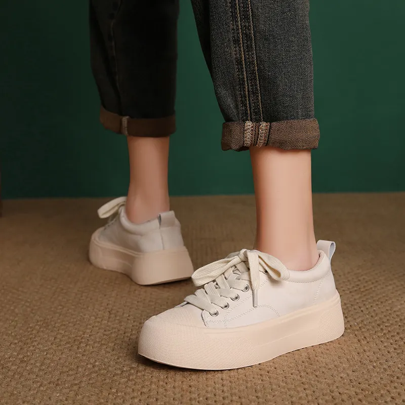 Yyvonne Retro Thick-Slate Shoes Women Autumn And Winter New Round Head Fashion Casual Single Shoes Women
