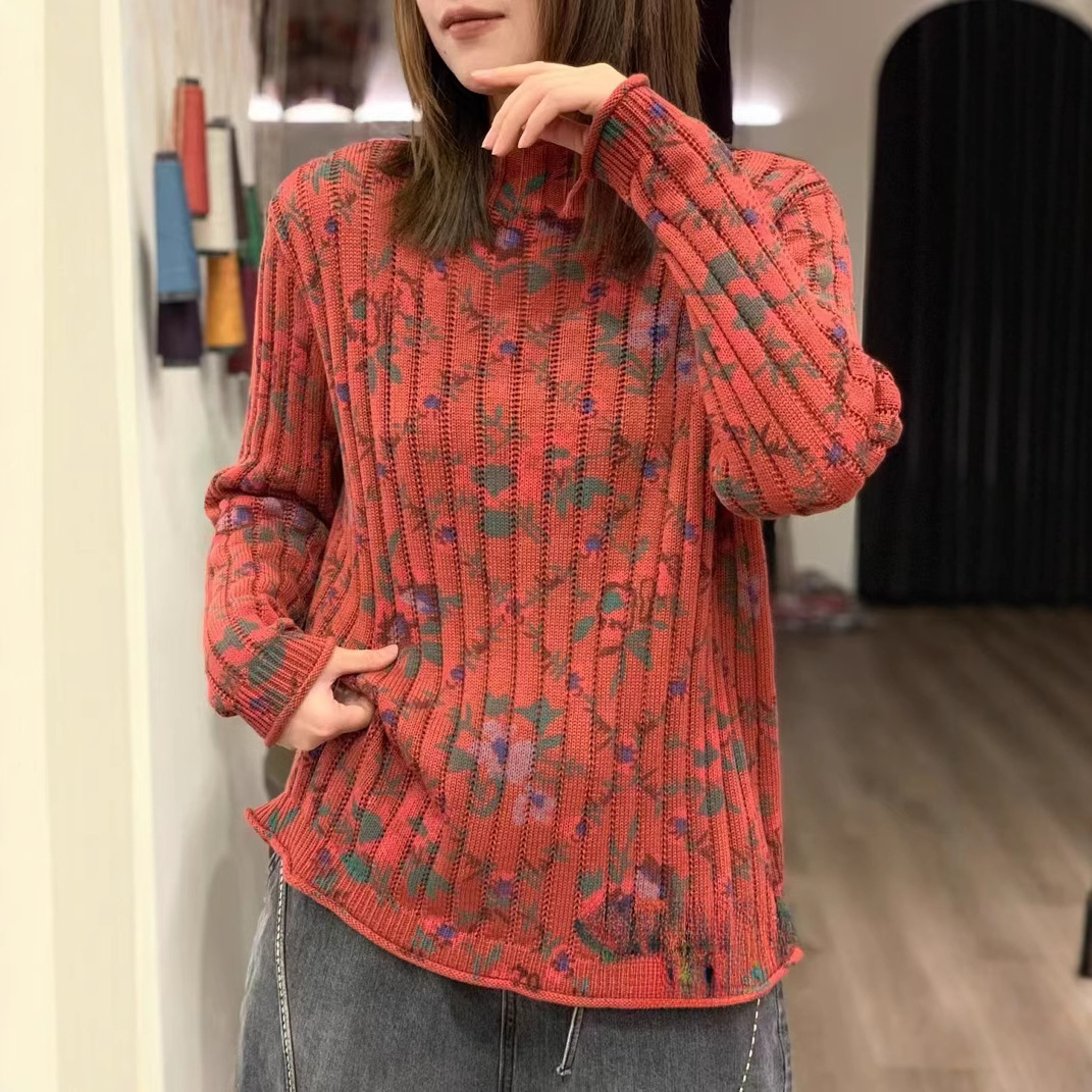 Chicfifth Sweater Women Winter Long Sleeve High Quality Autumn Vintage Top Knitted Cardigan