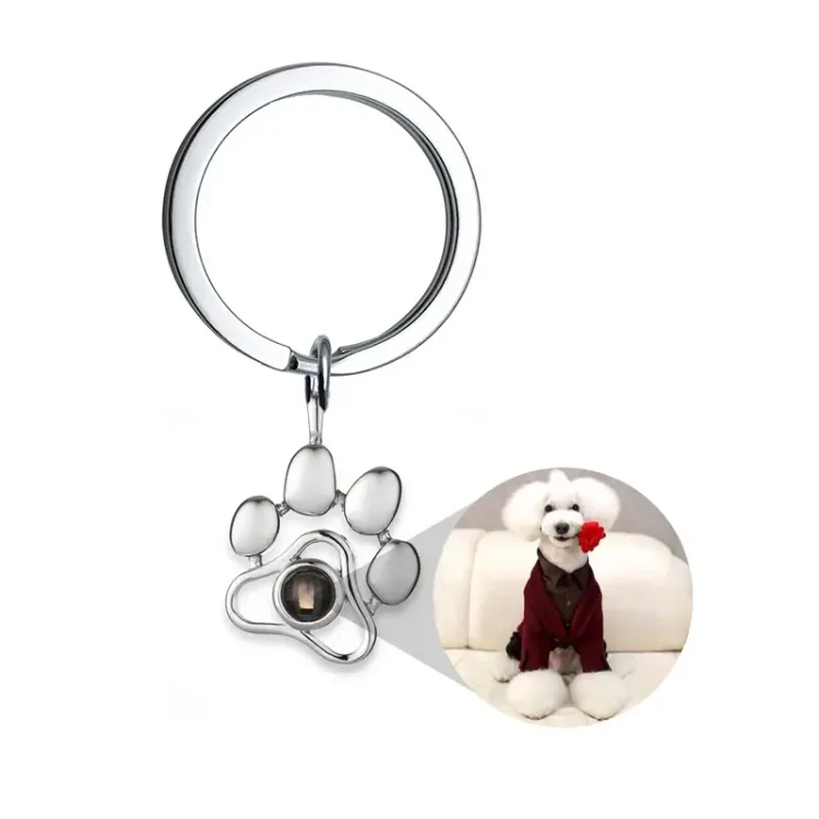 Personalized Pet Photo Keychain Photo Projection Keychain