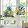 2Pcs Diamond Painting Dinosaur Diamond Art Pendant Wall Decor