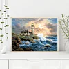 （No Printed Canvas）Seaside Lighthouse-11CT Counted Cross Stitch 50*40cm