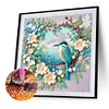 Couronne D&rsquo;Amour Bleu M&eacute;sange-AB Rond Drill Peinture Diamant-45*45CM