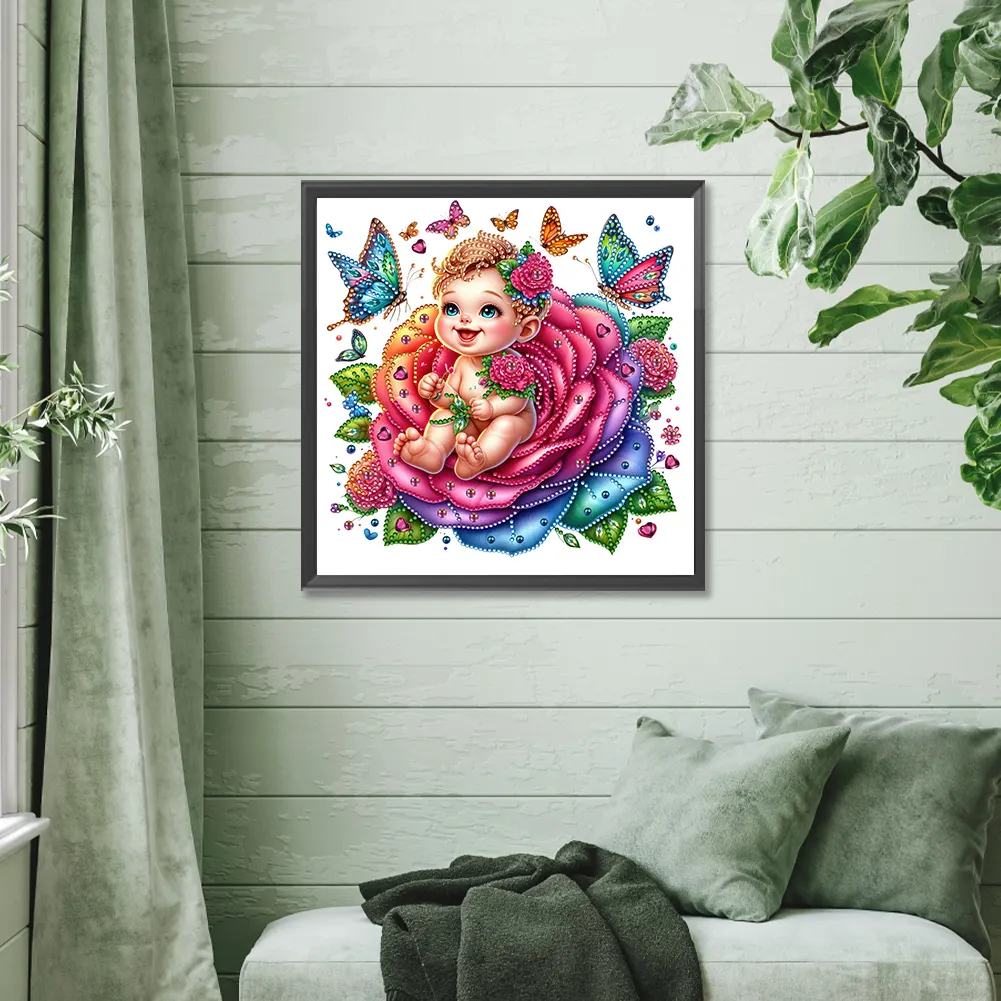 Diamond Painting - Partial Special Shaped Drill - Rose Child(Canvas|30*30cm)