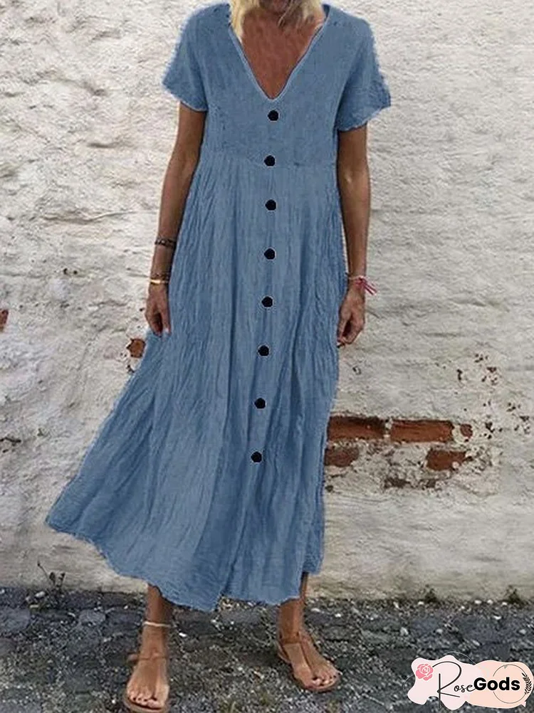 Plus Size Casual Long Maxi Dress