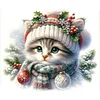 (Stamped/Counted) Cat-18CT Cross Stitch 30*30cm/11.81*11.81in