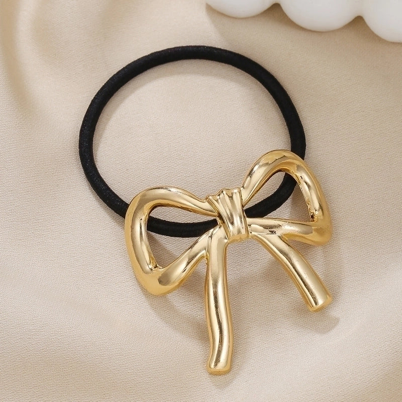 Women’s Elegant Streetwear Geometric Bow Knot Alloy Hair Tie