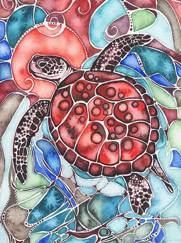 

Econ Sea Turtle – Paint By Numbers - 40*50CM, 501 Original