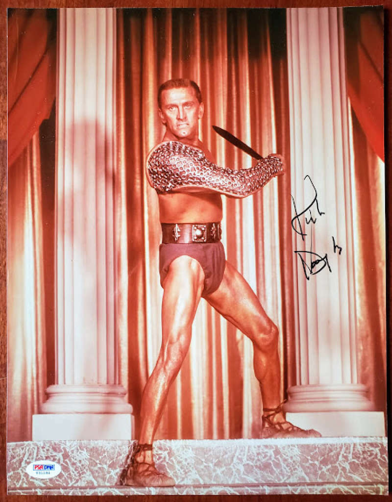 Kirk Douglas PSA DNA Coa Signed 11x14 Spartacus Photo Poster painting Autograph