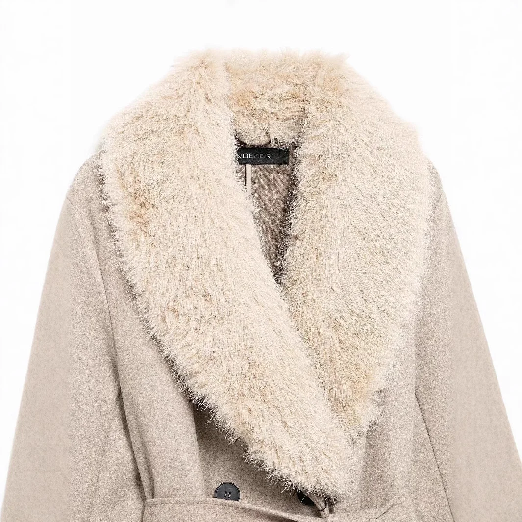 Nigikala Nigikala Women's Clothing Temperament 100 With Belt And Hair Tie Coat