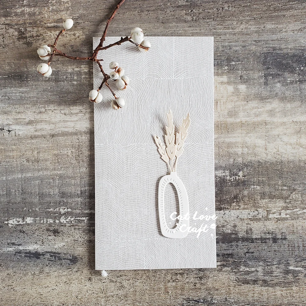 Athvotar Vase Flower Metal Cutting Dies Scrapbooking Mold Knife Stencil Die Cuts Card Making DIY Craft Embossing New Dies For