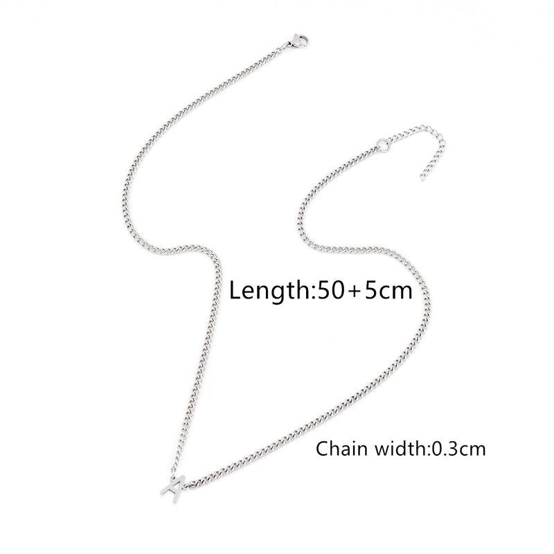 Minimalist Classic Style Letter 201 Stainless Steel 304 Stainless Steel Men’s Pendant Necklace Men Pendant Necklaces