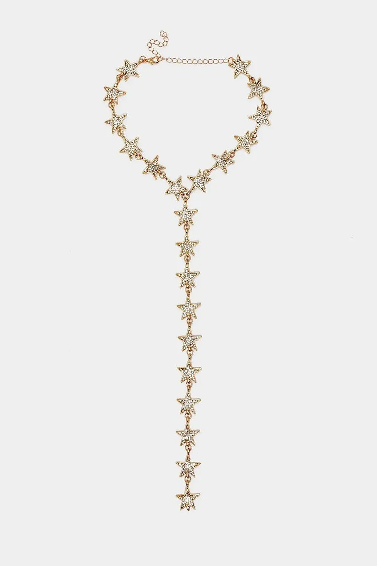Melisa Stars Drop Choker Necklace