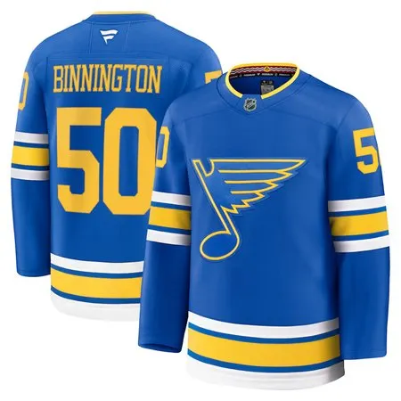 Youth St. Louis Blues #50 Jordan Binnington Blue 2025 Stitched Hockey Jersey