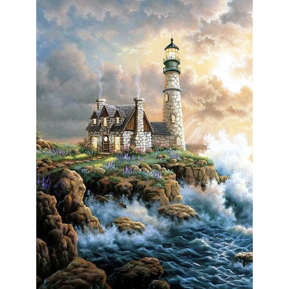 Diamond Painting - Full Round/Square Drill - Lighthouse(30*40 - 50*60cm)