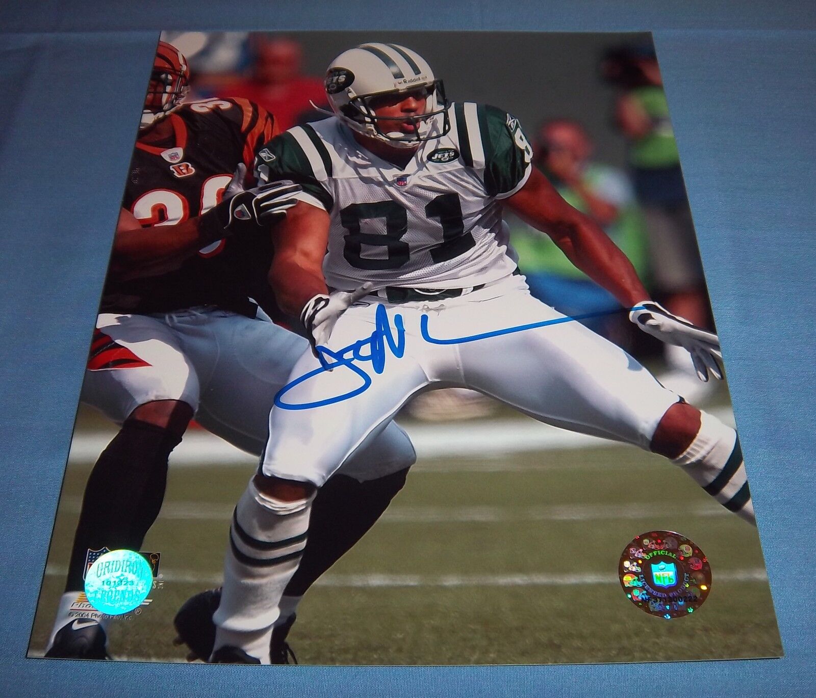 New York Jets Justin McCareins Signed Autographed 8x10 Photo Poster painting Northern Illinois D