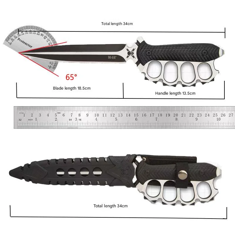 M48 Tactical Finger-Tiger Hand Jab Stabbing Dagger Multi-Functional Outdoor Self-Defense Dagger