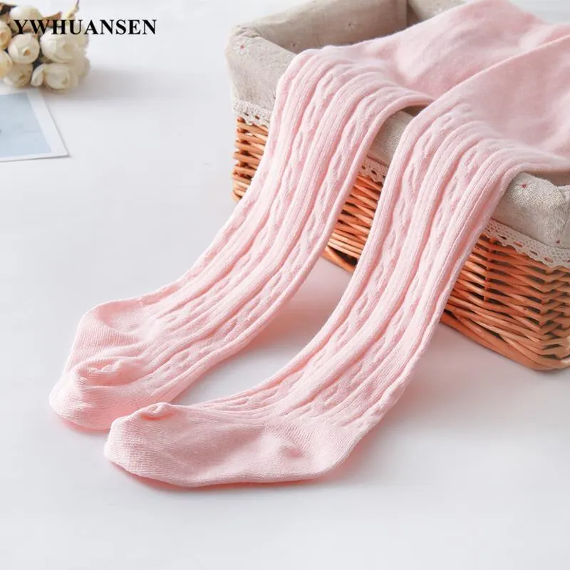 YWHUANSEN 0 to 12 Yrs  Combed Cotton Children's Tights Cable Knitted Girls Pantyhose High Quality Warm Tights Baby Girls Clothes
