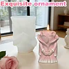 3D Rose Flower Mould Silicone Wave Spiral Candle Mould Reusable Easy To Demold for Wedding Valentine Day DIY Home Decor Gift (Style B)