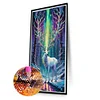 uk.everydayedeals (Limited Stock)Diamond Painting - Square AB Drills - Xmas Aurora Elk(45*75cm)