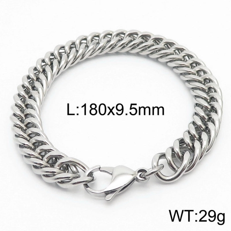 Minimalist Solid Color Titanium Steel Chain Unisex Bracelets