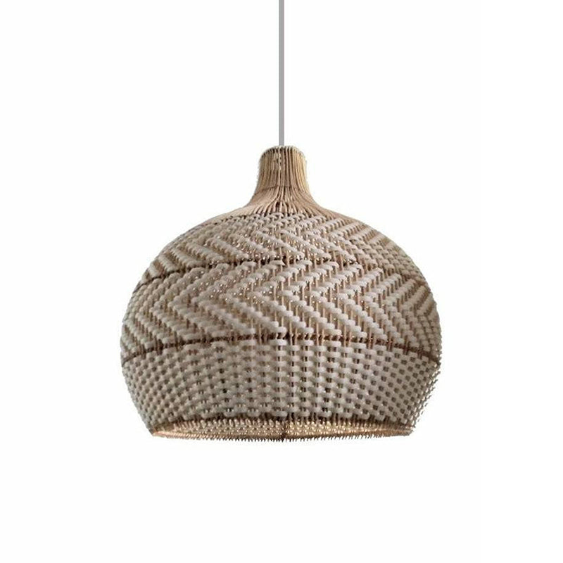 Arturest Pendant Light White Rattan Woven Lampshade For Living Room