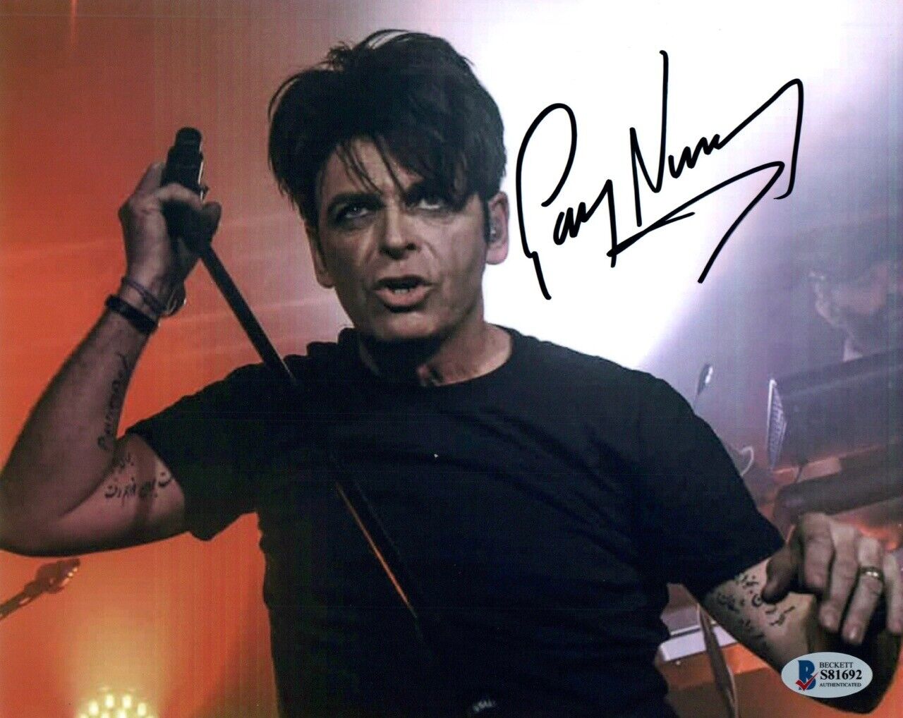 Gary Numan Signed Autographed 8x10 Photo Poster painting Beckett BAS COA