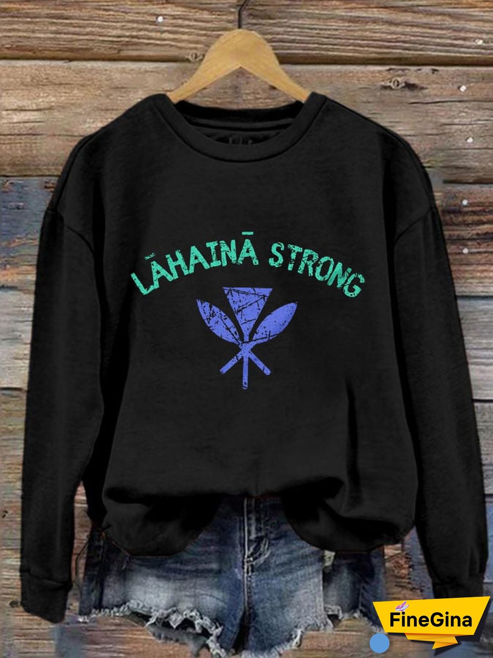 Women's Lahaina Strong Print Crew Neck Sweatshirt