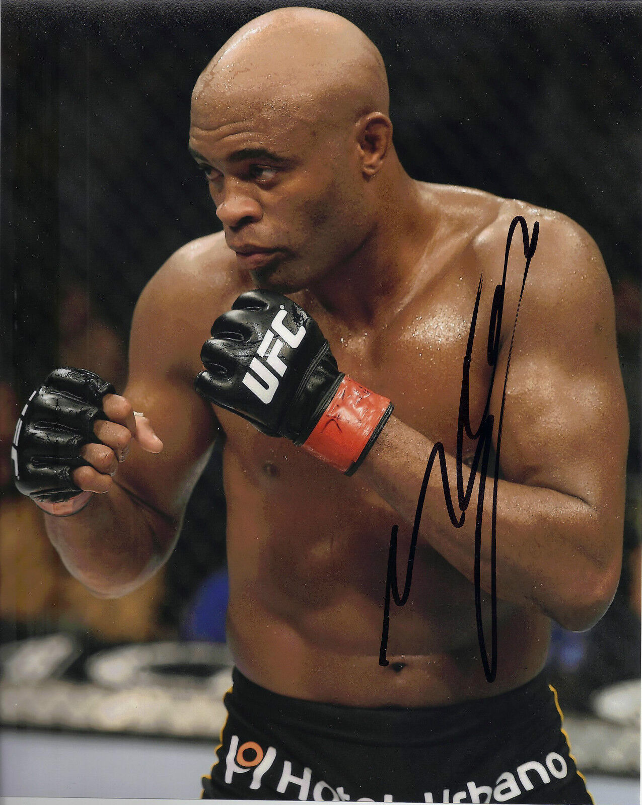 Anderson Silva Genuine Signed 10X8 Photo Poster painting (UFC) Autograph BRAZIL AFTAL COA (E)