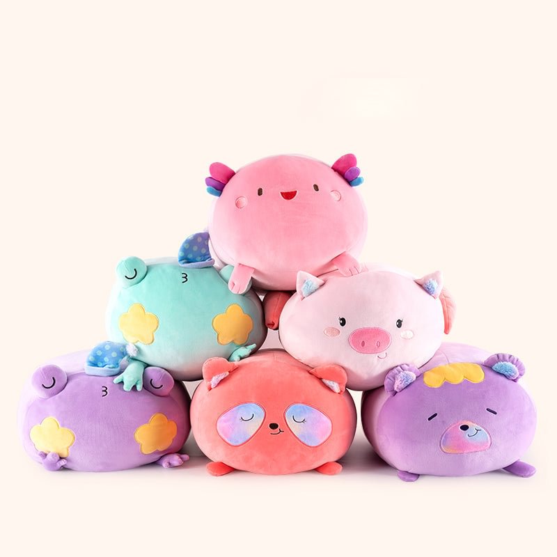 Mewaii® Fluffffy Family Cute Small & Giant Frog Stuffed Animal Soft Froggy Plush Toy