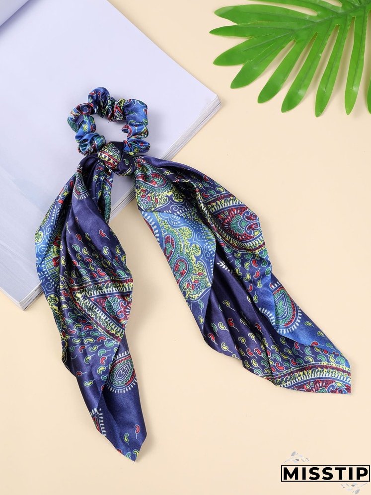 Paisley Print Scarf Hair Tie