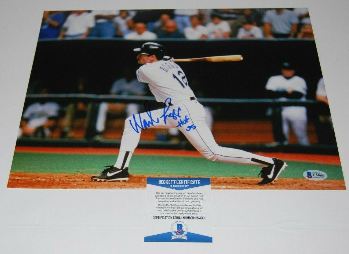 WADE BOGGS signed (TAMPA BAY DEVIL RAYS) Baseball 11X14 Photo Poster painting BECKETT BAS #1