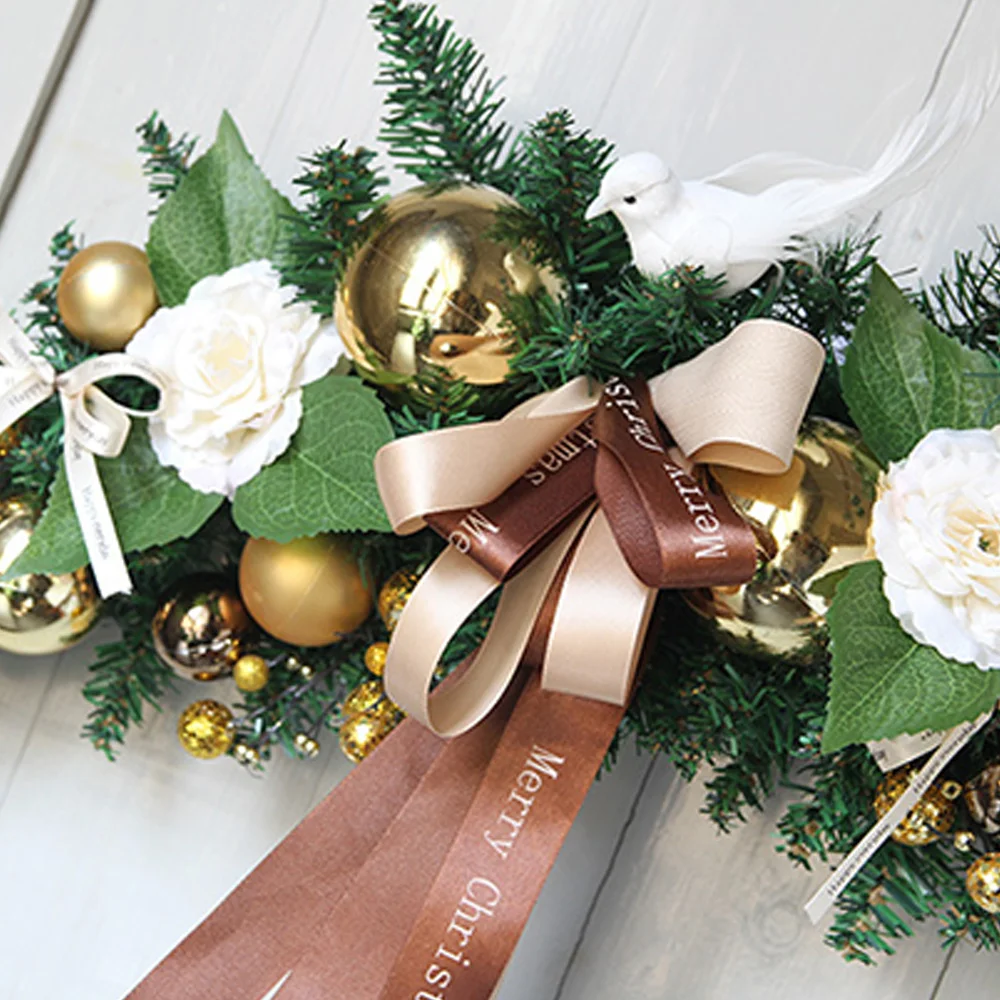 Christmas exquisite horn vine wall hanging home wreath decoration