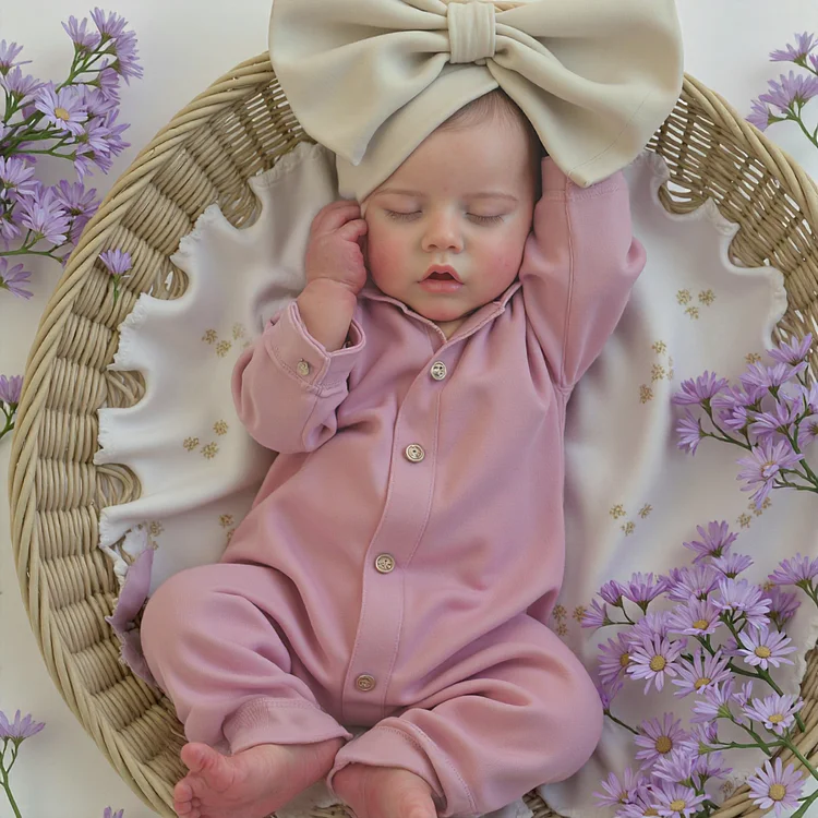 12" & 15" Realistic Reborn Newborn Chubby Cheek Face Baby Doll Girl Madelyn with Silicone Vinyl Washable Body